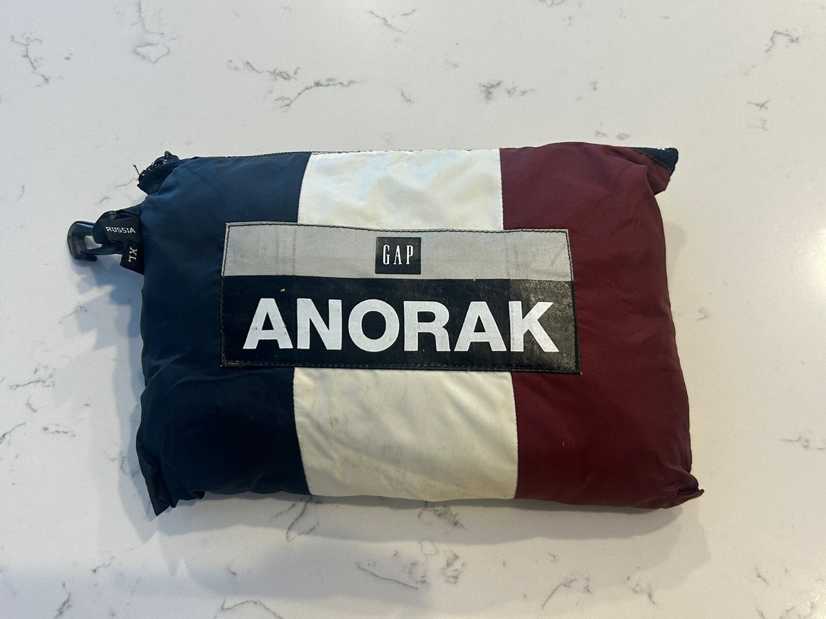 Vintage GAP Anorak Mens XL Wind Rain Jacket 90s Retro With