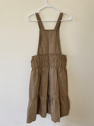 NEW ZARA GIRLS TAN BROWN JUMPER OVERALL DRESS 13-14Y - Picture 4 of 7