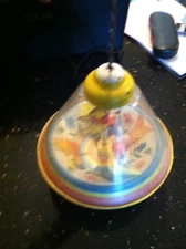 Vintage Rare Spinning Top-Ohio Art- Spiral Winnie the Pooh with balls