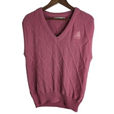 Ashworth Men's Mauve Sweater Vest Cotton Soft Sz M Made in the USA