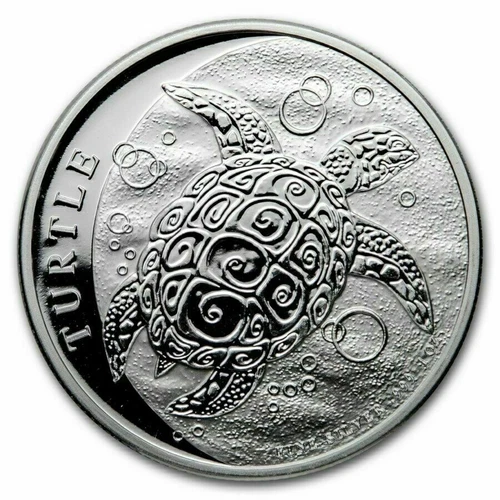 2021 Hawksbill Turtle 1 oz .999 Pure Silver New Zealand Beautiful Uncirculated !