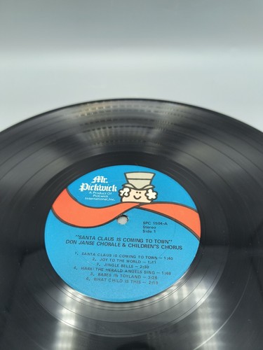 Santa Claus Is Coming To Town Christmas LP Vinyl Don Janse & Children's Chorus - Picture 10 of 10