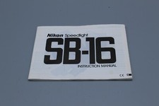 Nikon Speedlight SB-16 Instruction Manual