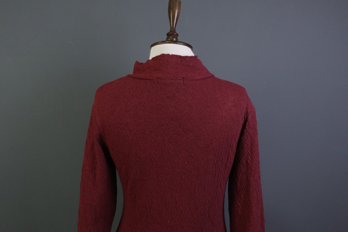 希少 レア YAO SOUKA PARIS×BEAMS 変形 ウール ニット Yao Souka Paris Red Viscose Wool Long Sleeve Double Collar