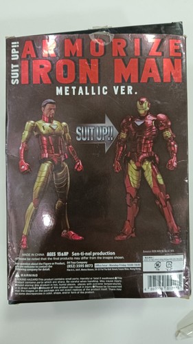 MARVEL Action Figure Armorize Iron Man Metallic Edition - Foto 3 di 3