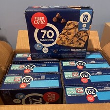 Fiber One 70 Calorie Brownies Chocolate Chip Cookie Snack Bars 6 ct Pack of 8