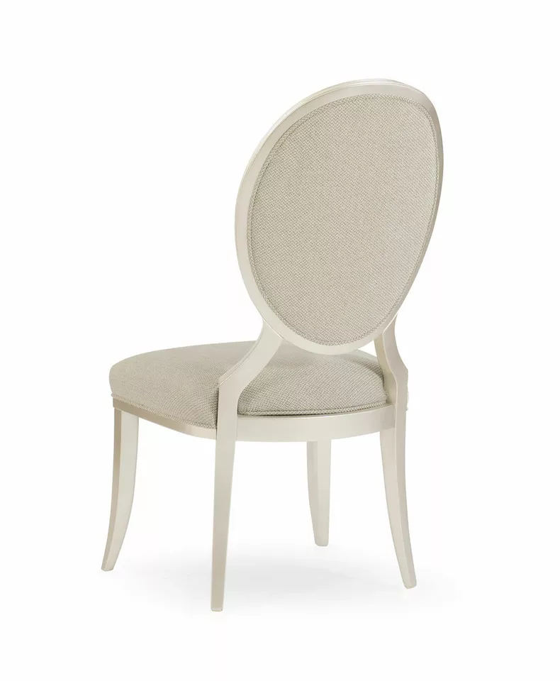 Modern Birch Side Chair Soft Silver Finish - Image 2 of 3