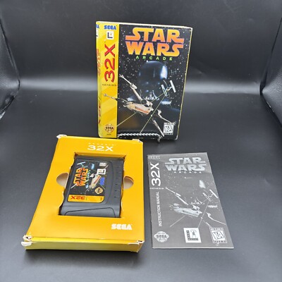 Star Wars Arcade (Sega 32X, 1994) W Box N Manual READ