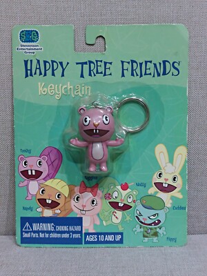 happytomo  Happy Tree Friends Toothy Keychain Figure Stevenson Mondo 2004 Toy