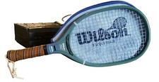 Vintage Wilson Speed Flex Racquetball Racket Green, Blue Cover, Great Condition