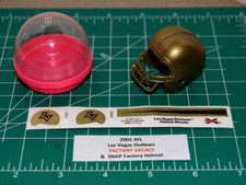 2001 XFL Las Vegas Outlaws *FACTORY DIECUT DECALS* & Football Gumball Helmets LV