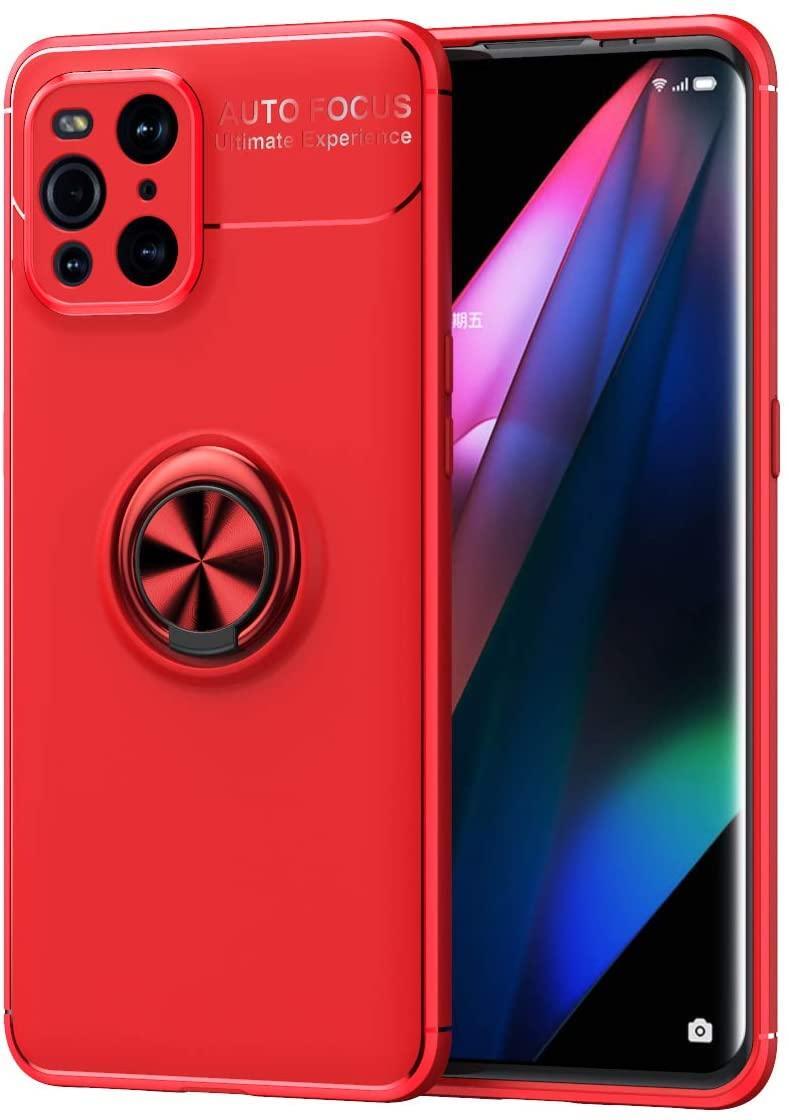Custodia PIXFAB Per Oppo Find X3 Lite - Antiurdo Con Anello Magnetico Girevole 360° E Supporto Auto - Oro Rosa