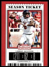 2019 Panini Contenders Draft Picks Lamar Jackson Louisville Cardinals #61