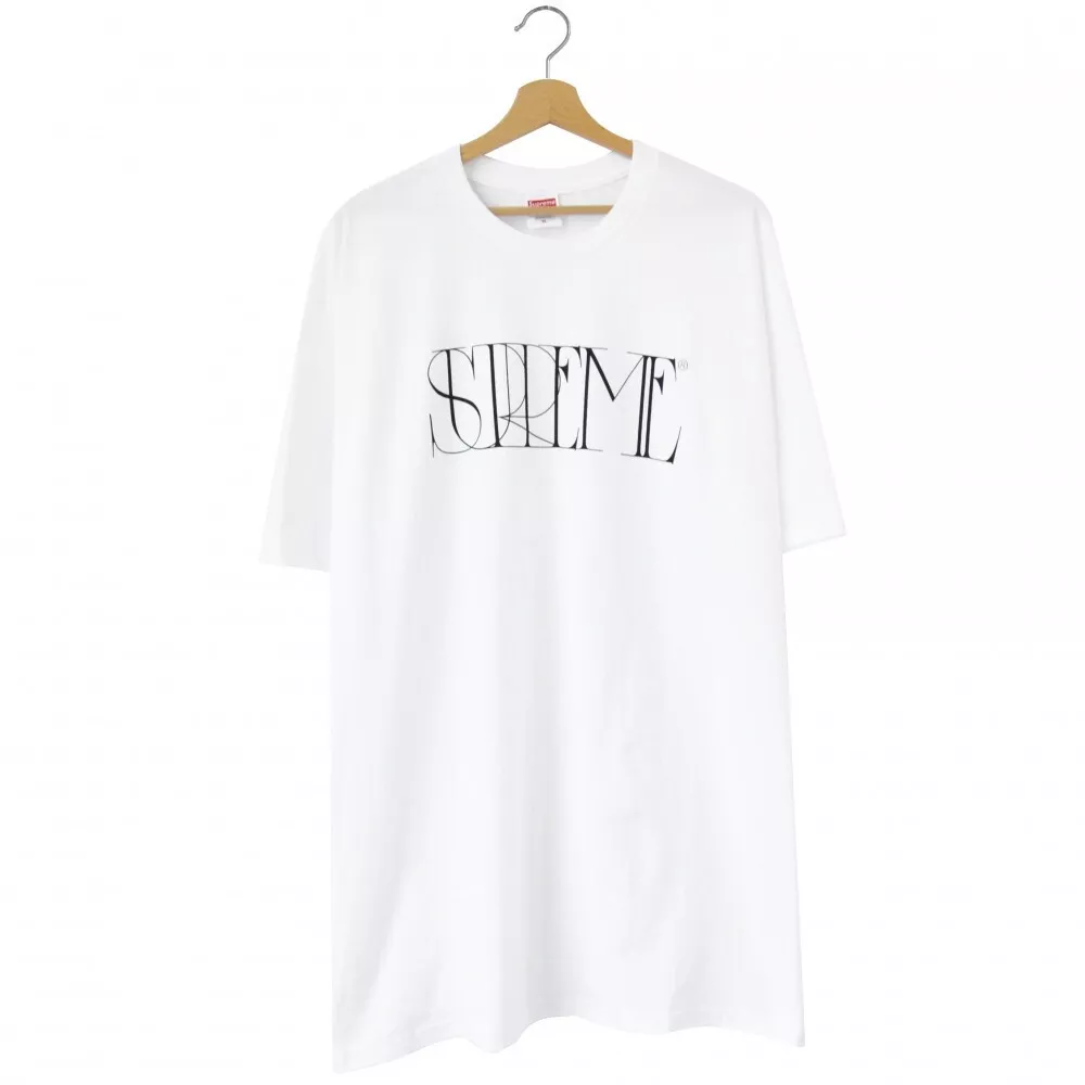 Supreme Homme Taille Grand T shirt Blanc Marque Neuf Logo Classique Boîte Logo Neuf
