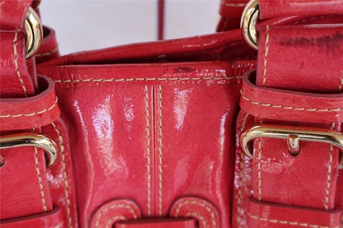 Dooney & Bourke Chiara Drawstring Pink Patent Leather Shoulder Bag - Picture 10 of 24
