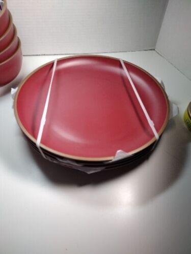 Kitchen New Gibson Home 8 Piece Melamine Four Plates For Round Bowls 1 Bowlcrack - Picture 15 of 15