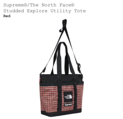 Brand New Supreme x The North Face Studded Explore Utility Tote
