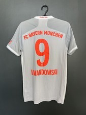 BAYERN MÜNCHEN 2020/2021 AWAY FOOTBALL SHIRT #9 LEWANDOWSKI ADIDAS TRIKOT GR. S