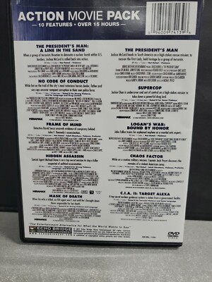 10-Movie Action Pack, Sheen, Norris, Chan, Lungren, Like New