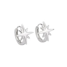 12mm Small Star Hoop Earrings for Women Men Streetwear Unisex Style