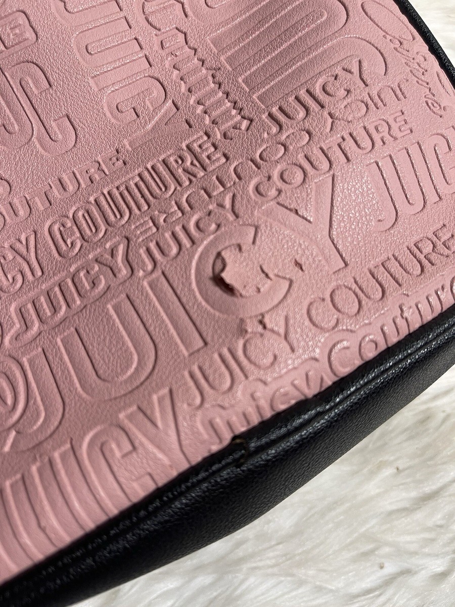 Juicy Couture Vinyl Blush Pink Gothic Word play Small Backpack with black trims Juicy Couture Vinyl Blush Pink Gothic Word play Small  main image 3