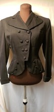 Women's Vintage Tuxedo Style Double Breasted Waist Jacket Sz S