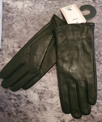 Ladies Size L Black Real Leather Gloves Tu Bnwt NEW | eBay