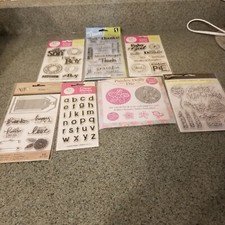 Lot of 7 Packs Scrapbooking Clear Stamps And Dies