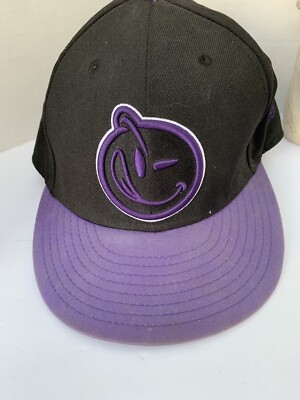 Yums Shoe Bomb Brand New Era 5950 Black Purple Hat Cap Sz 7 3/8