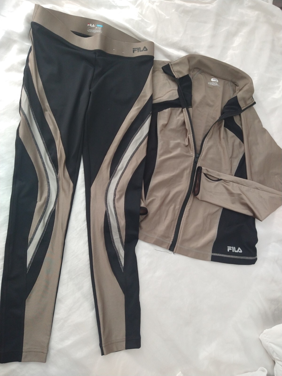 Set giacca e leggings donna Fila nero e bronzo set M