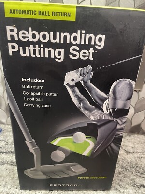 Protocol Golf CLUB PUTTING PORTABLE INDOOR REBOUNDING Compact SET COLLAPSIBLE 