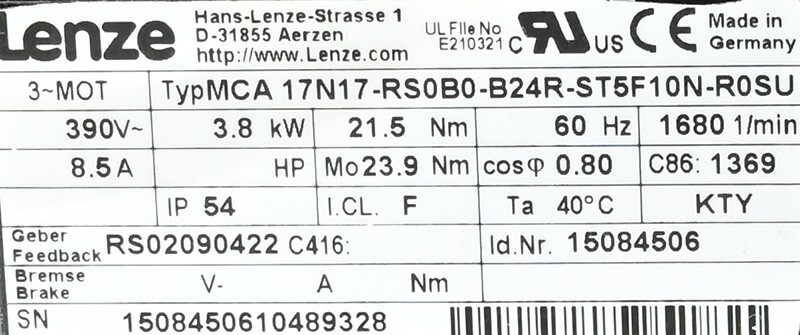 Lenze MCA 17N17-RS0B0-B24R-ST5F10N-R0SU A2S 130 15084506 | eBay