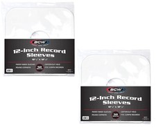  100 BCW 12" Paper Record Album Inner Sleeves 33 1/3 RPM 2 Packs of 50 