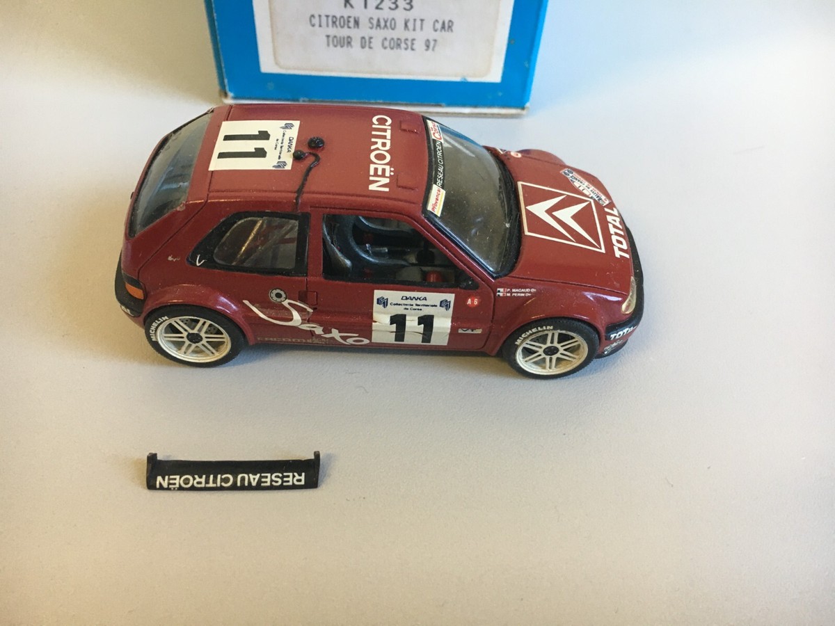 Miniature 1:43 Provence Moulage - Citroën Saxo Kit Car - Tour De Corse 1997 - Doelen