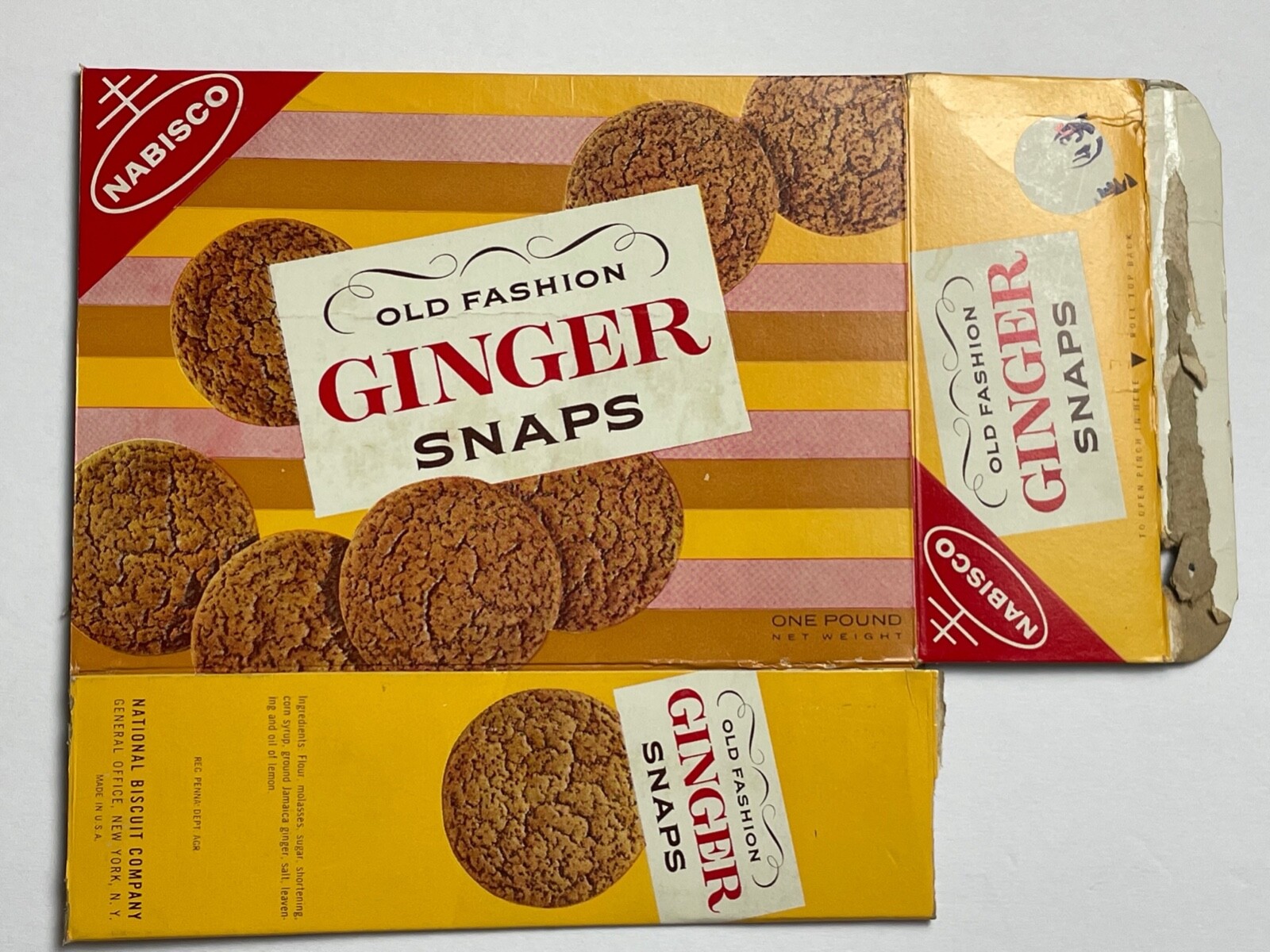 1960's Nabisco GINGER SNAPS cookie box vintage movie prop packaging eBay
