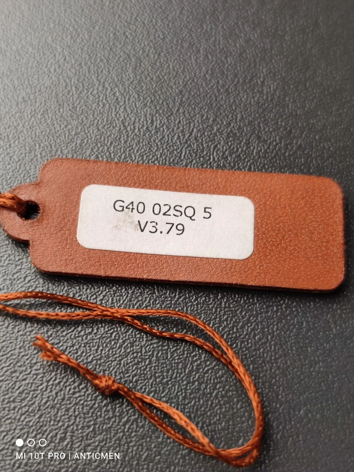 Reloj Roger Dubuis G40 02SQ 5 V3.79 Etiqueta colgante Etiqueta de cuero Pantalla en blanco Foto 4 de 4