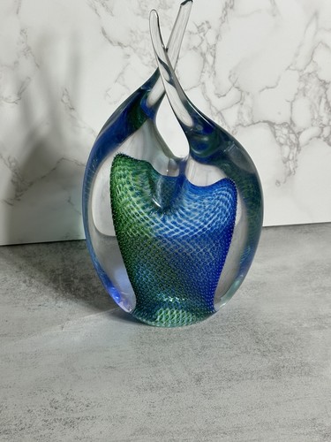 Strombergshyttan Studio Glass Art Abstract Glass Stromberg Blue/Green 30 of 50 - Picture 9 of 23