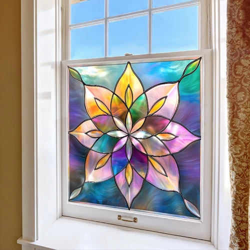 AU Static Cling Glass Window Film Privacy Stained Glass Sticker UV Protection - Picture 12 of 47