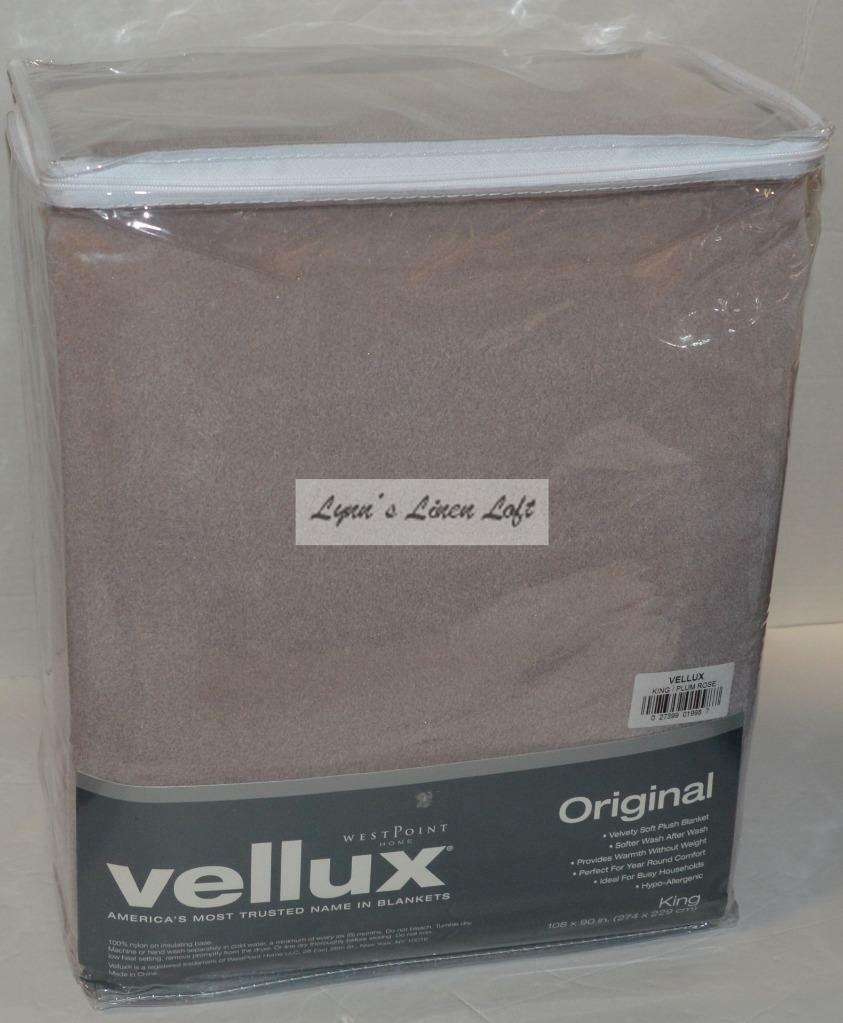 Vellux Original Plum Rose King Blanket Soft Year Round Warm Insulated