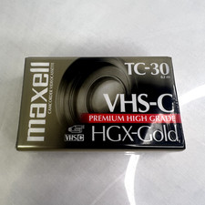 Maxwell VHC-C TC-30 HGX-Gold Premium High Grade Video Cassette Tape Sealed