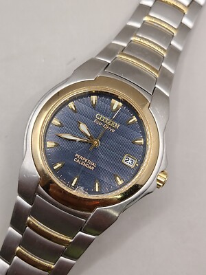 CITIZEN Black Dial Two-tone SS Men's Watch BL0024-50L for Parts/Repair