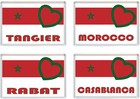 Various Morocco Flag 96 x 67mm Jumbo Fridge Magnet - Present Gift Souvenir