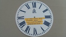 19669 :12 INCH wall clock dial  CLOCK PARTS OFF WITE IVORRY  George v logo