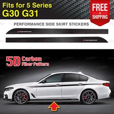 Performance Side Skirt Decal 5d Carbon Pattern Stickers For Bmw G30 G31 5 Series Performance Side Skirt Decal 5d Carbon Pattern Stickers For Bmw G30 G31 5 Series