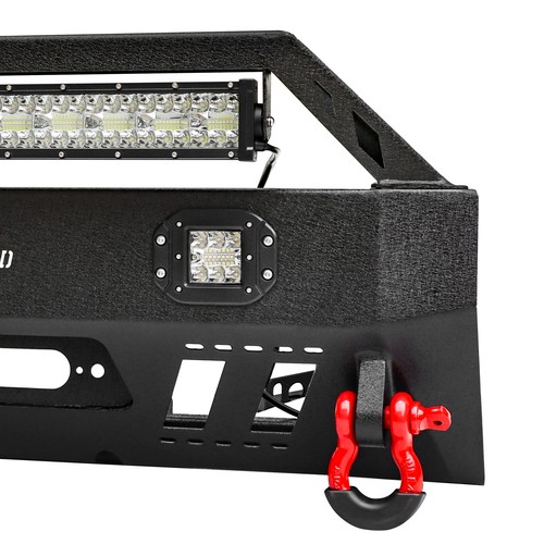 Steel Front Bumper W/Winch Plate & LED Lights +Wire For 2010-2023 Toyota 4Runner - Picture 5 of 8