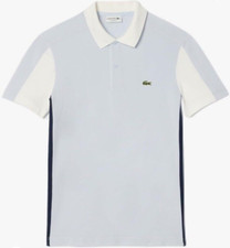 Lacoste Regular Fit Short Sleeve Color Block Polo Shirt, Blue, XXL, NEW