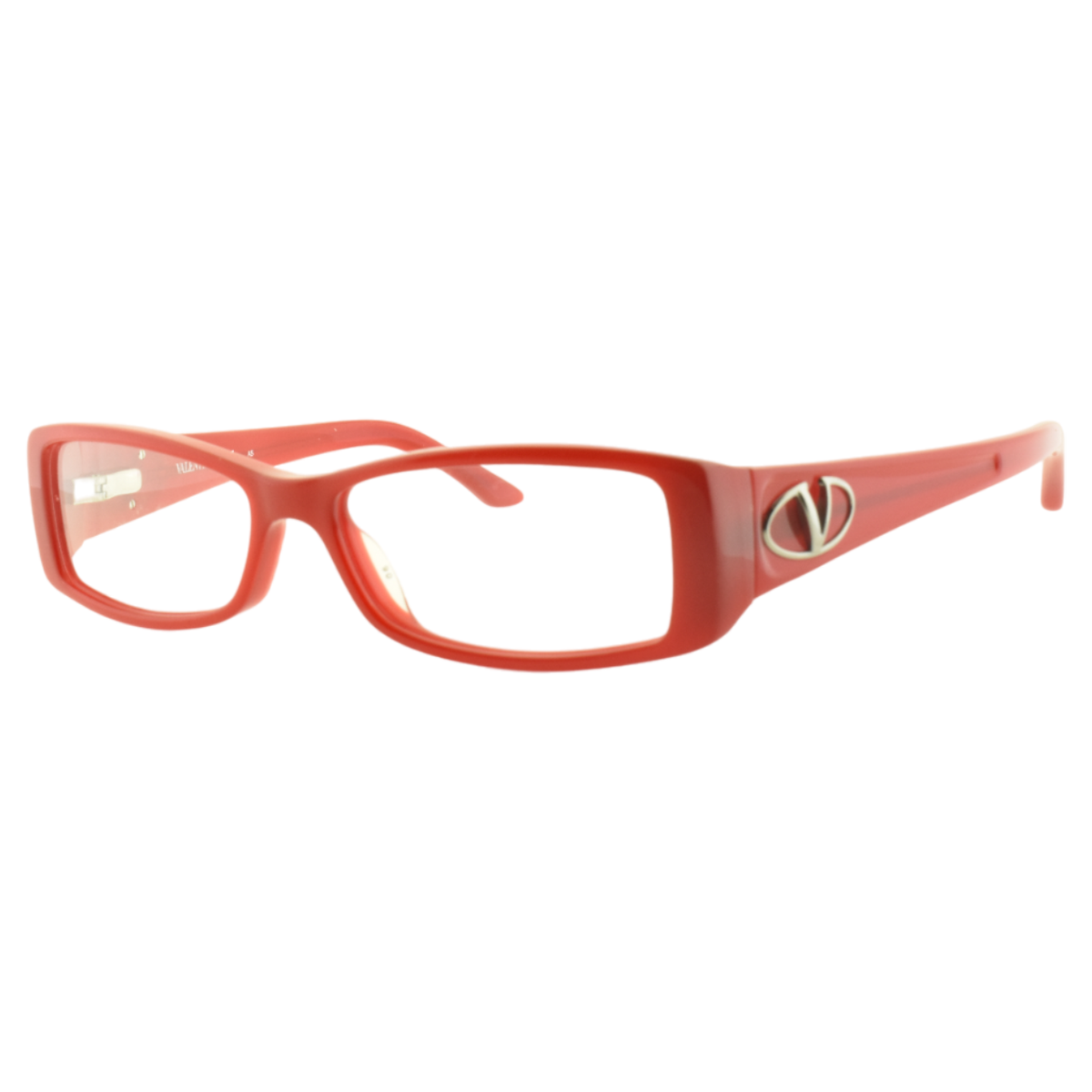 Valentino Eyeglasses Rectangle Full Rim, Transparent Red Frame NEW Valentino VAL 5716 IQ2 Red Rectangle Women Luxury  main image 3