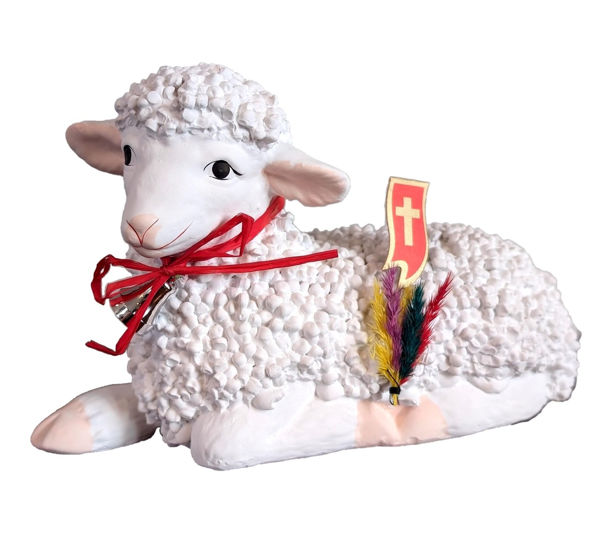 Easter Basket Decor Polish Traditional Easter Lamb Figurine Sheep