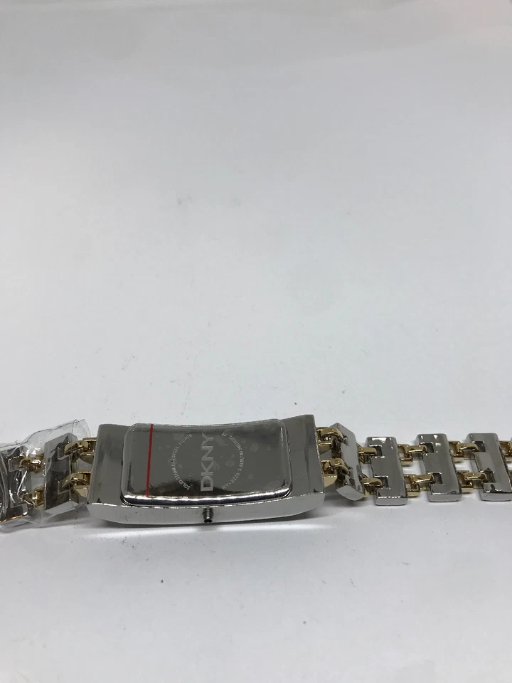 #T129# DKNY Watch Bracelet Full Band Links Case Crystal 2 Tone 12mm - Image 4 of 4