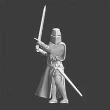 Northern Crusades Miniatures Medieval Knight w two-hand sword 28 32 35 40 54mm